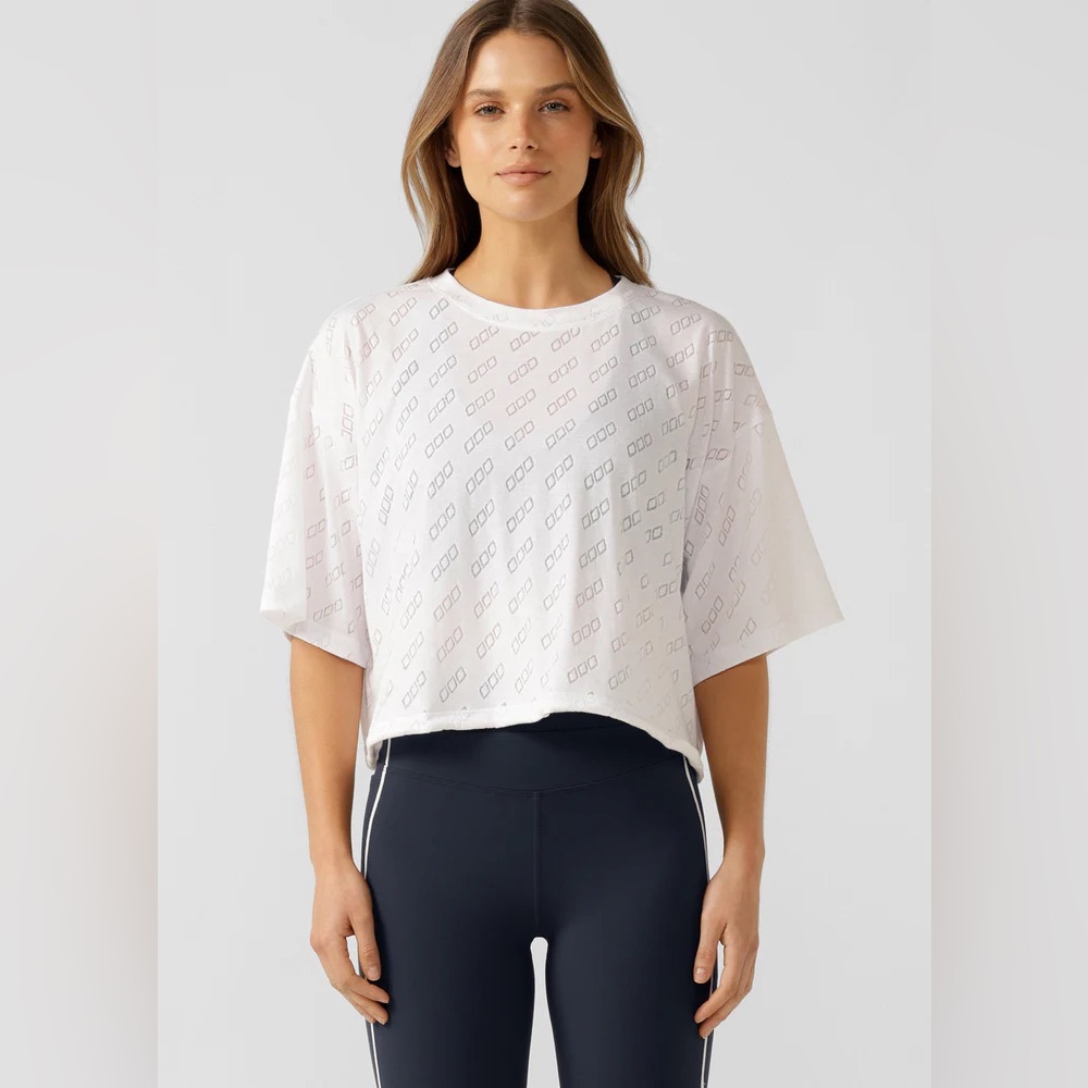 Lorna Jane icons burn out crop tee